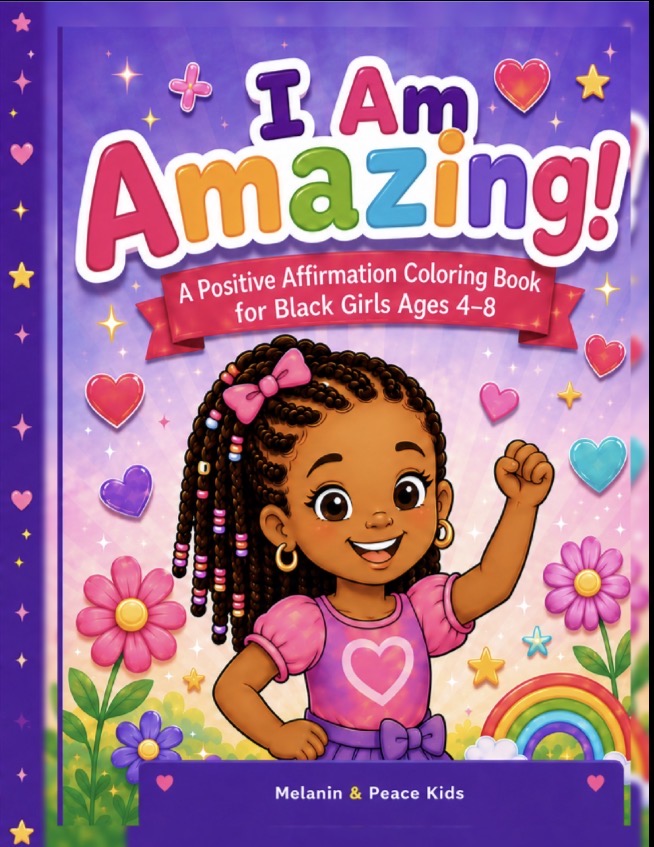 I Am Amazing! A Positive Affirmation Coloring Book for Black Girls Ages 4–8
